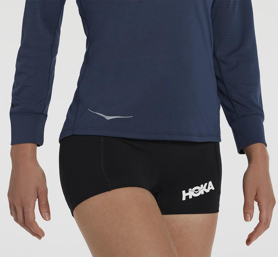 Hoka One One Top Damske Námornícka Modrá - Performance 3/4 Sleeve - 14680-JVQW